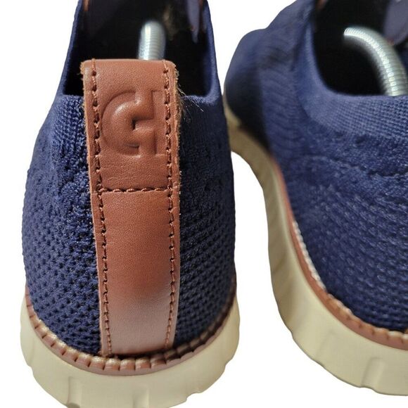 Cole Haan Men Zerogrand Stitchlite Knit Wingtip Oxford Shoe C24947 10 M Blue NEW - Picture 11 of 15